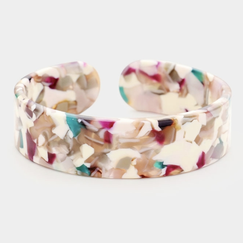 Celluloid Marble Cuff Bracelet